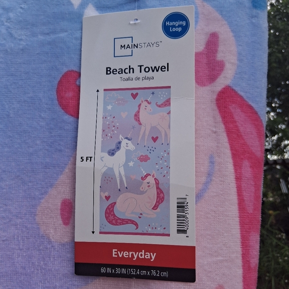 Mainstays Unicorn Beach Towel - Picture 6 of 7